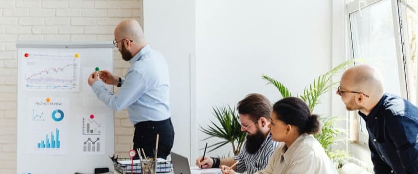 Hybrid collaboration in a finance workplace