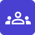 A purple icon showing a group of people, representing an enterprise company size.
