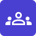 A purple icon depicting multiple people representing company size.