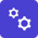 A purple gear and calendar icon representing multi-phase design iteration.