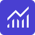 A purple icon with a checkmark representing key data results.