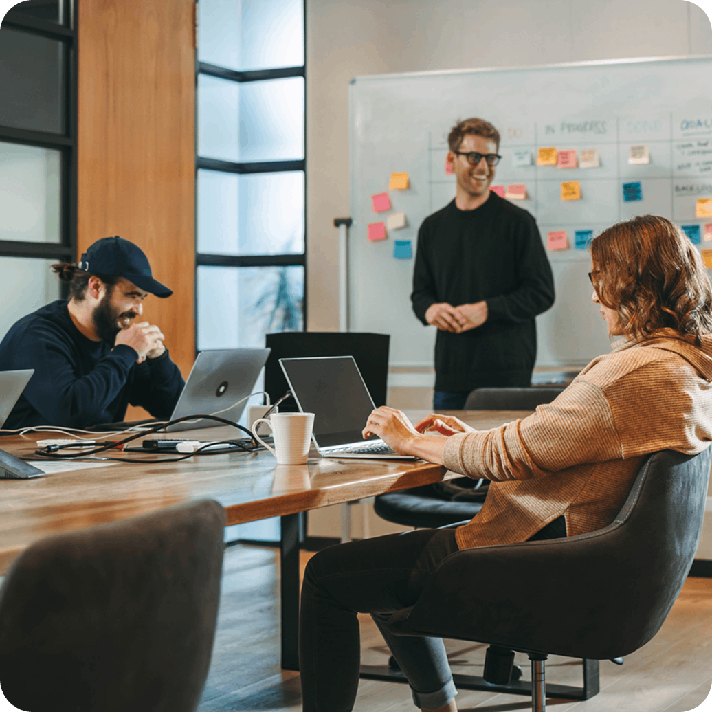 An optimized office space showcasing improved room utilization and active room booking. An optimized office space showcasing improved room utilization and active room booking.
