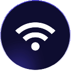 Graphic depicting WiFi network signals