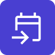 Calendar icon representing 8 years of historical workplace occupancy pattern data.