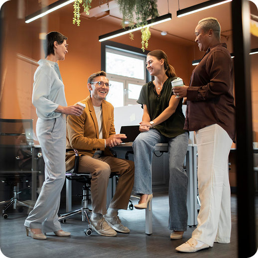A modern, active corporate office space optimized for employee connection and collaboration