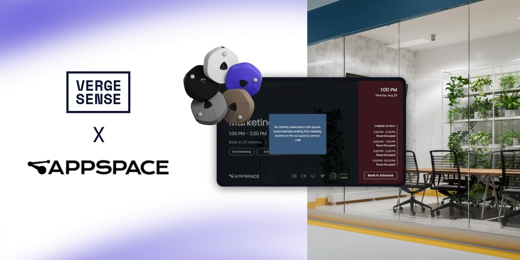Streamline Space Booking and Unlock Efficiency with VergeSense + Appspace