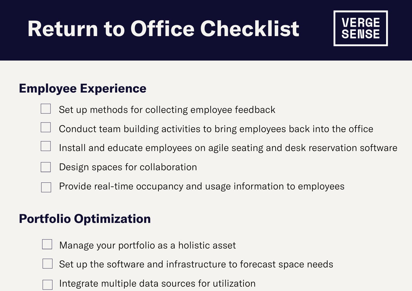 Return to Office Checklist