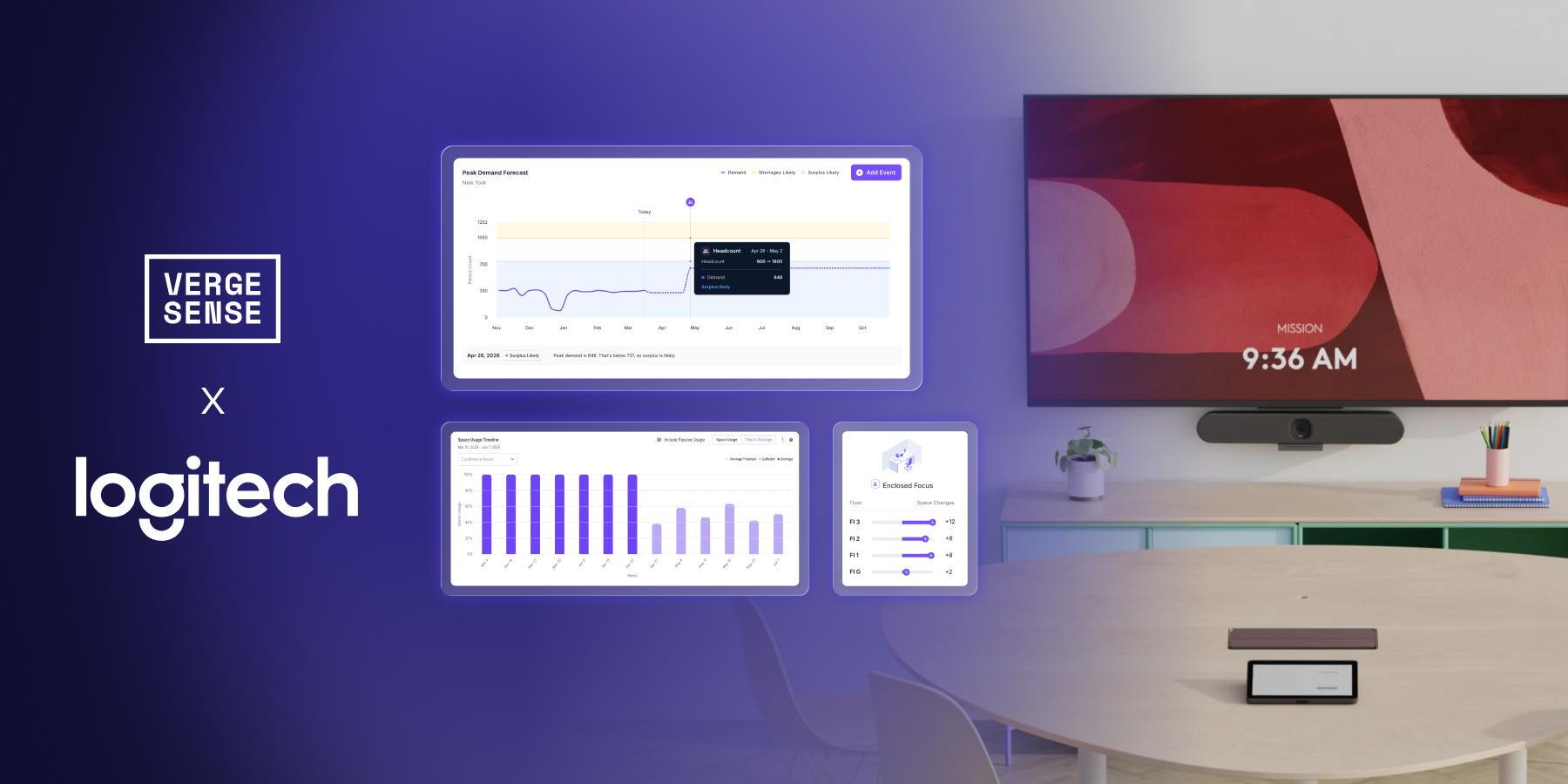 Unlock Occupancy Insights and Plan Smarter with VergeSense + Logitech