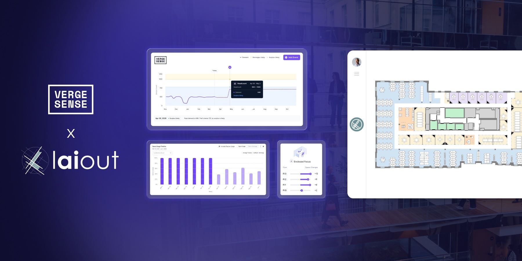 VergeSense and laiout Partner to Pair Predictive Planning with AI-Generated Workplace Design